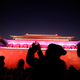 Visitors take pictures of the Forbidden City or Palace Museum lit up as part of celebrations for the Lantern Festival, marking the last day of the Chinese Lunar New Year in Beijing, China, 19 February 2019. For the first time in 94 years, Beijing's Forbidden City is lit up at night and opened to the public to celebrate the Lantern Festival as part of the lunar new year celebrations. Forbidden City or Palace Museum lights up for Lantern Festival, Beijing, China - 19 Feb 2019